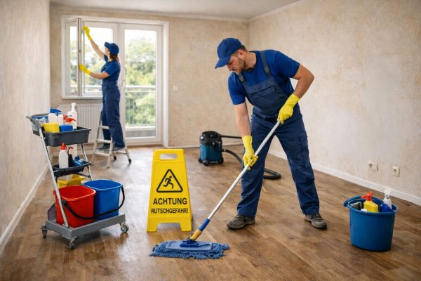 Komplette Endreinigung der Räumlichkeiten nach dem Auszug.