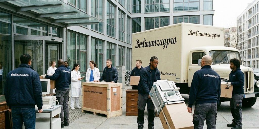 Professioneller Praxisumzug und Gewerbeumzug in Berlin mit spezialisiertem Equipment.